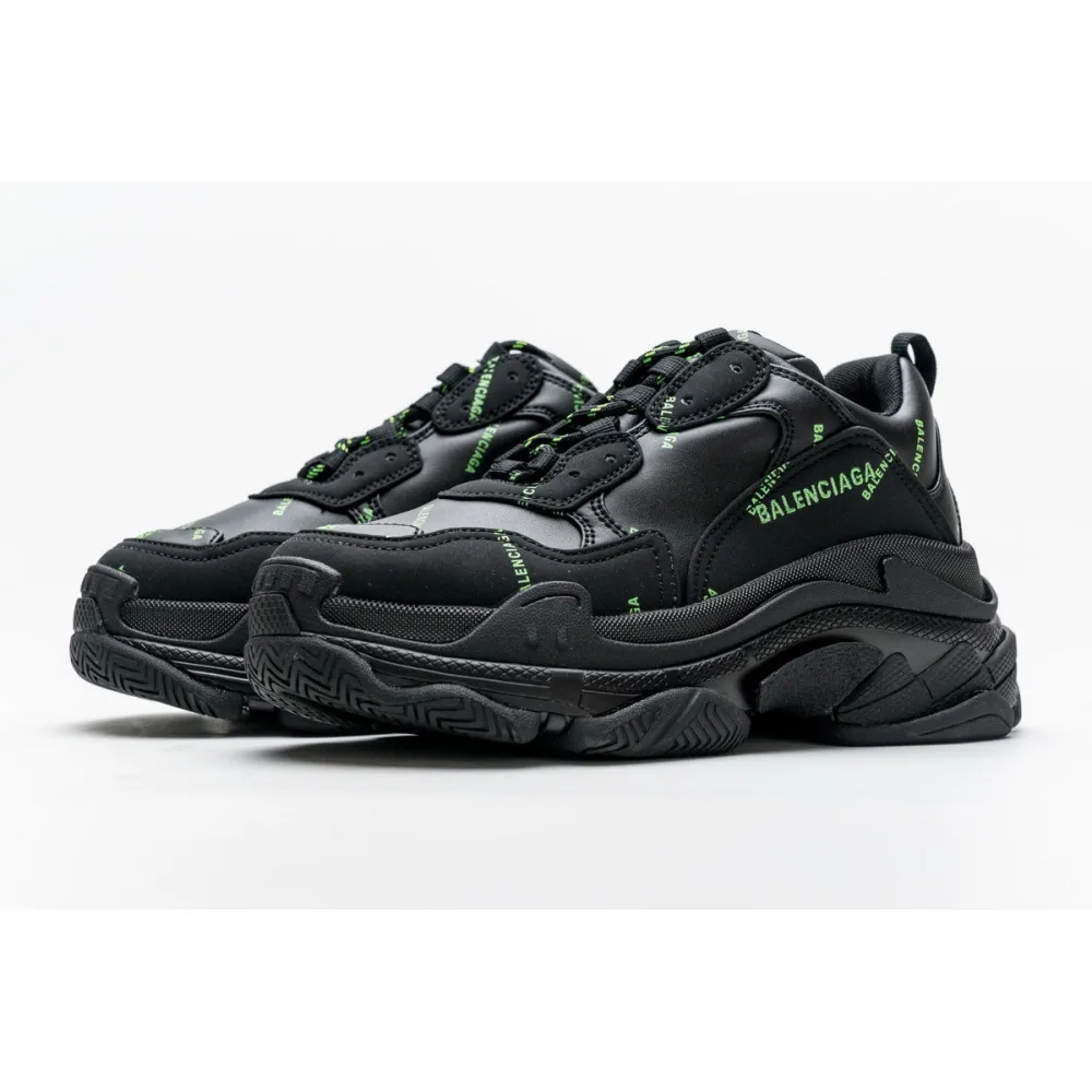 Bstsneaker- Balenciaga Triple S Letter Fluorescent Yellow 524039 W2FA1 7633 