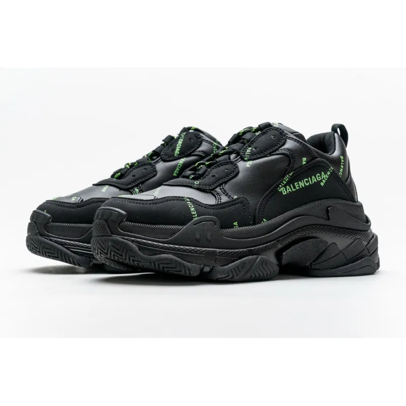 Bstsneaker- Balenciaga Triple S Letter Fluorescent Yellow 524039 W2FA1 7633 
