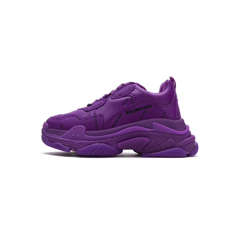 Bstsneaker- Balenciaga Triple S Letter Plum Red 536737 W2FA1 9016 