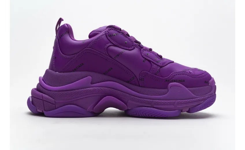 Bstsneaker- Balenciaga Triple S Letter Plum Red 536737 W2FA1 9016 
