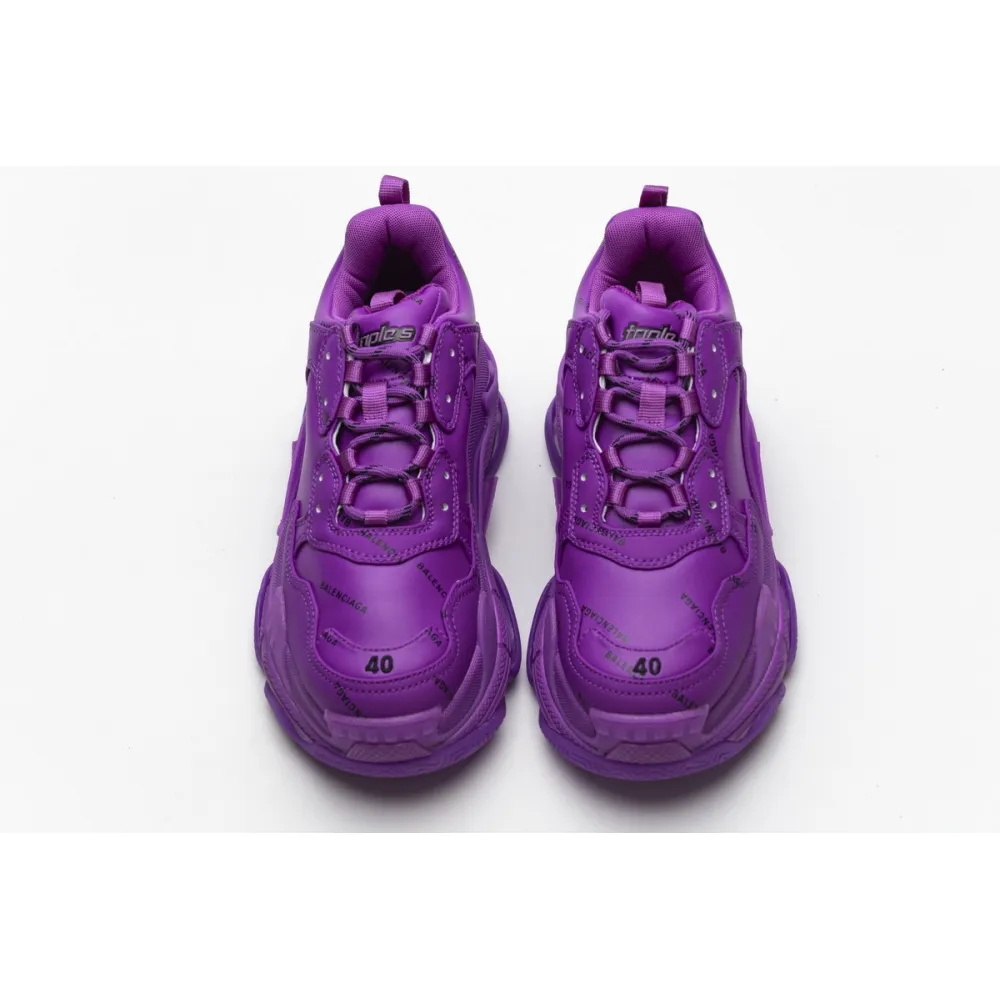 Bstsneaker- Balenciaga Triple S Letter Plum Red 536737 W2FA1 9016 