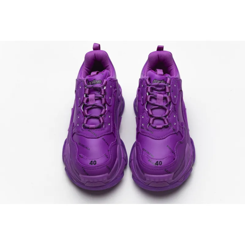 Bstsneaker- Balenciaga Triple S Letter Plum Red 536737 W2FA1 9016 