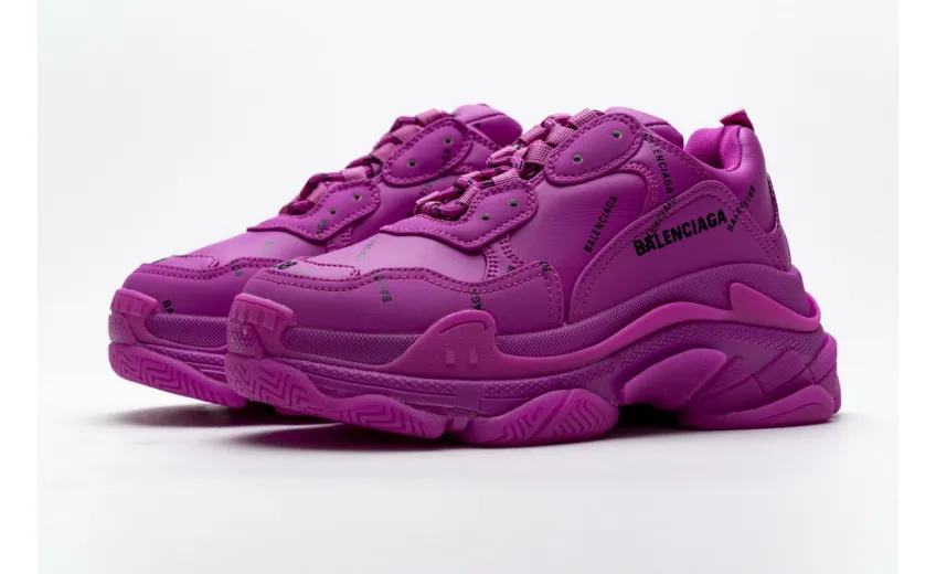 Bstsneaker-Mid Quality Balenciaga Triple S Letter Pulm Powder 524039 W2FA1 7634 (1:1Batch)