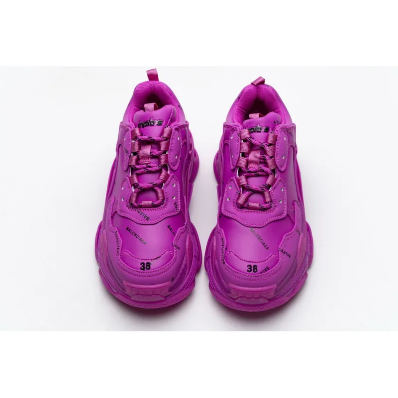 Bstsneaker-Mid Quality Balenciaga Triple S Letter Pulm Powder 524039 W2FA1 7634 (1:1Batch)