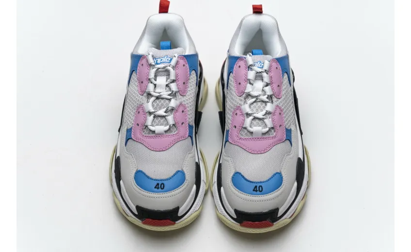 Bstsneaker- Balenciaga Triple S Pink Bright Blue 541624 W06E2 1150 