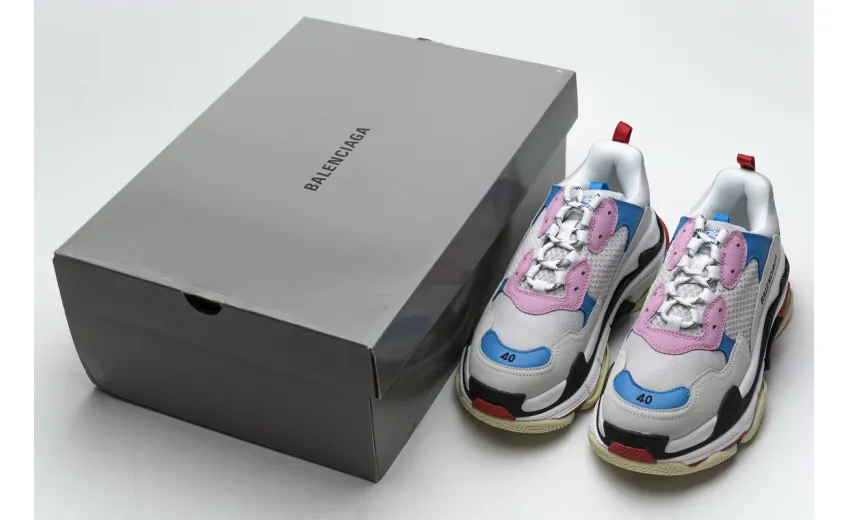Bstsneaker- Balenciaga Triple S Pink Bright Blue 541624 W06E2 1150 