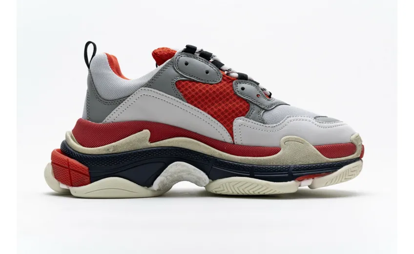 Bstsneaker- Balenciaga Triple S Red White Dark Grey 541624 W06E2 1863 
