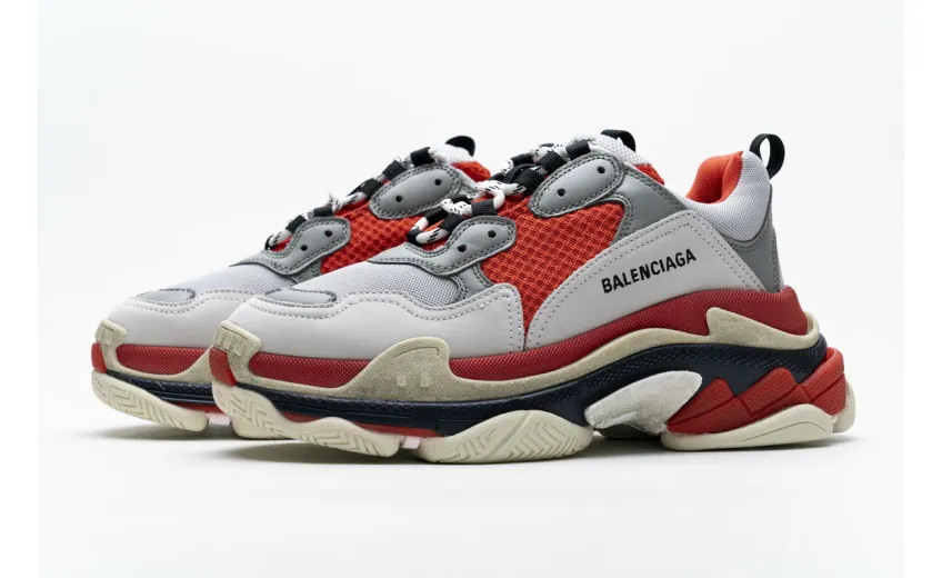 Bstsneaker- Balenciaga Triple S Red White Dark Grey 541624 W06E2 1863 