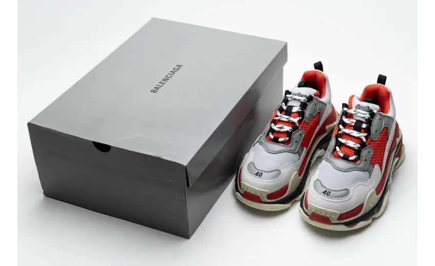 Bstsneaker- Balenciaga Triple S Red White Dark Grey 541624 W06E2 1863 