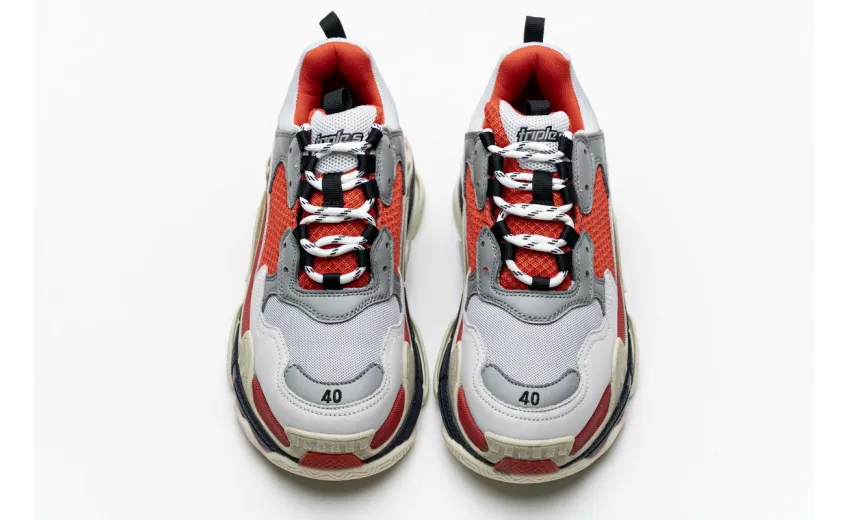 Bstsneaker- Balenciaga Triple S Red White Dark Grey 541624 W06E2 1863 