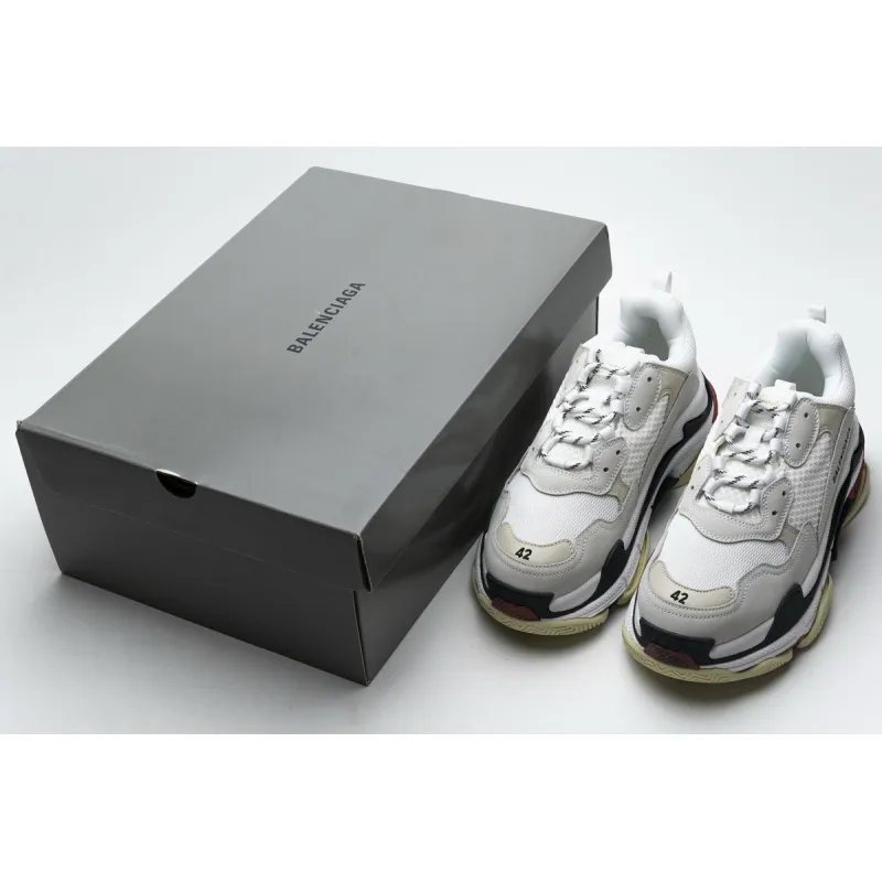 Bstsneaker- Balenciaga Triple S White Dark Grey Red 541624 W06E2 1790 