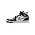 Bstsneaker- Jordan 1 Mid Patent Black White Gold 852542-007 
