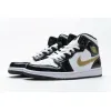 Bstsneaker- Jordan 1 Mid Patent Black White Gold 852542-007 