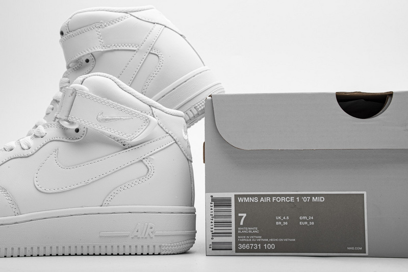 Bstsneaker- Nike Air Force 1 ’07 MID White 366731-100  