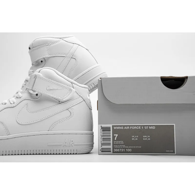 Bstsneaker- Nike Air Force 1 ’07 MID White 366731-100  