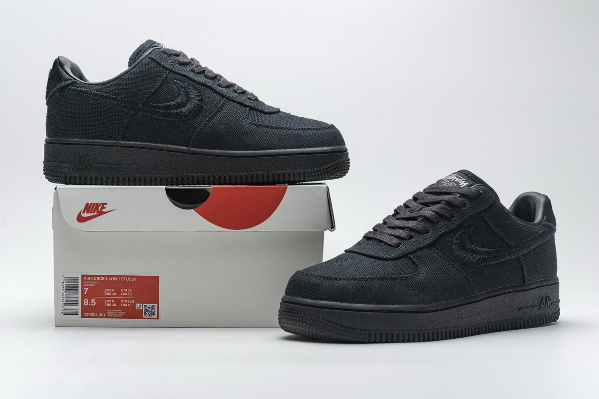 Bstsneaker- Nike Air Force 1 Low Stussy Black CZ9084-001   