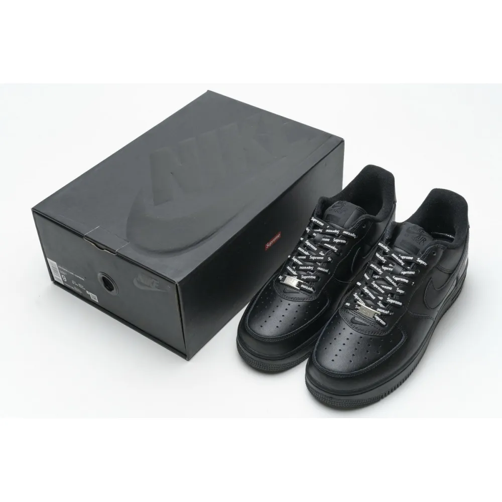 Bstsneaker- Nike Air Force 1 Low Supreme Black CU9225-001 