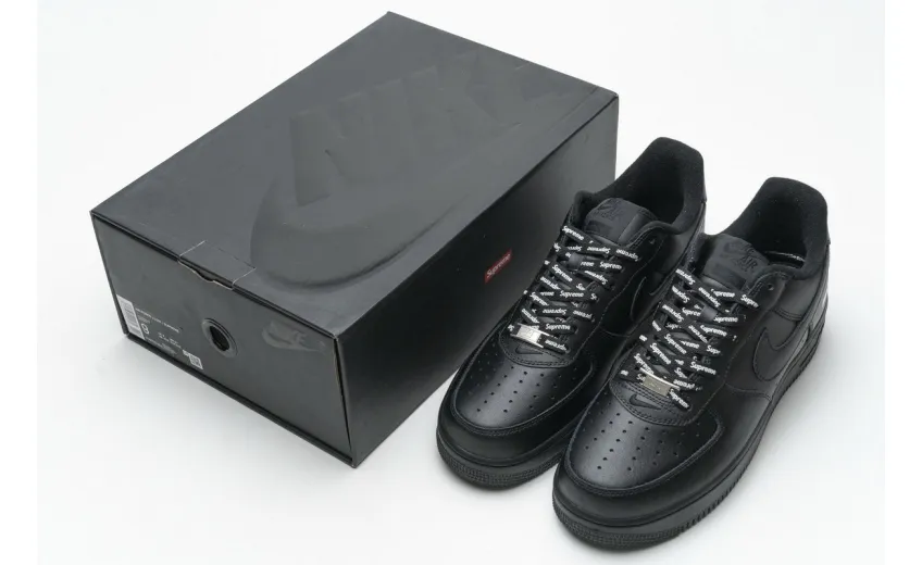 Bstsneaker- Nike Air Force 1 Low Supreme Black CU9225-001 