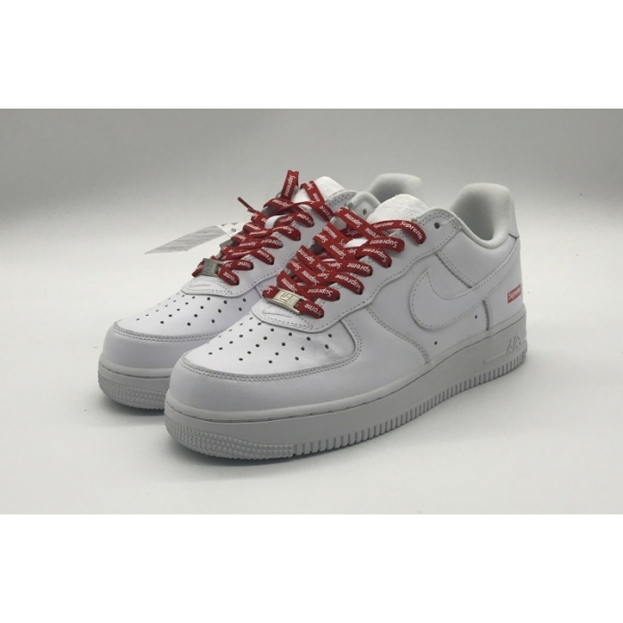  Nike Air Force 1 Low Supreme White-Red CU9225-100  