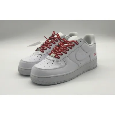  Nike Air Force 1 Low Supreme White-Red CU9225-100   02