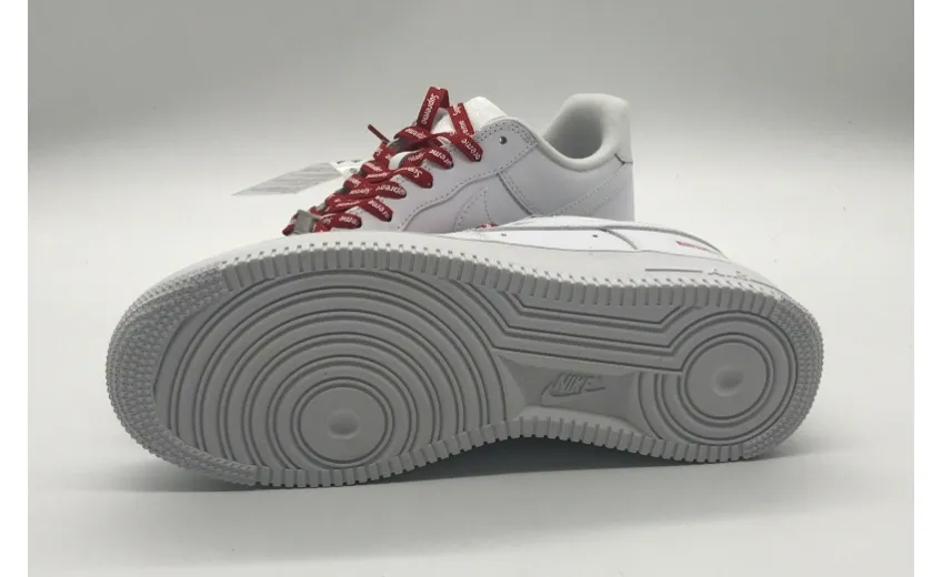 Bstsneaker- Nike Air Force 1 Low Supreme White-Red CU9225-100  