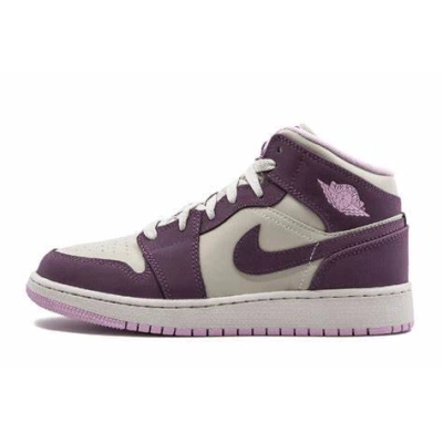 Bstsneaker- Nike Air Jordan 1 Mid Pro Purple Desert Sand (GS) 555112-500 01
