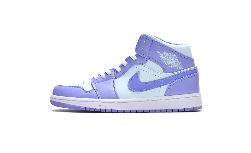 Bstsneaker- Nike Air Jordan 1 Mid Purple Pulse Aqua 554724-500 
