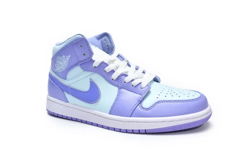 Bstsneaker- Nike Air Jordan 1 Mid Purple Pulse Aqua 554724-500 