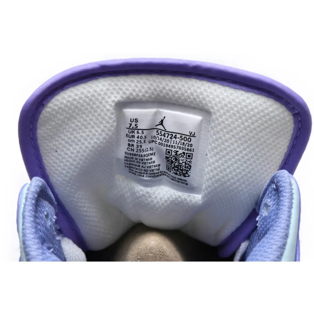 Bstsneaker- Nike Air Jordan 1 Mid Purple Pulse Aqua 554724-500 
