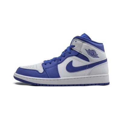 Bstsneaker- Nike Air Jordan 1 Mid White Hyper Royal 554724-114  01
