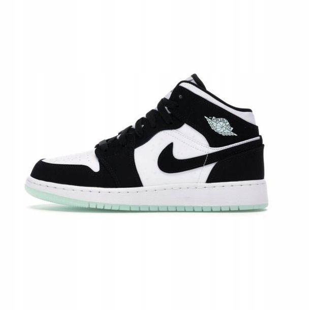 Bstsneaker- Nike AirJordan 1 Mid White Black Teal Tint (GS) BQ6931-103