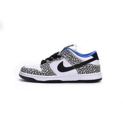 Bstsneaker- Nike Dunk Low Black White Blue CU1727-106  01