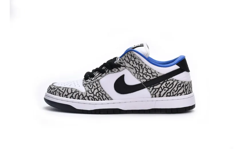 Bstsneaker- Nike Dunk Low Black White Blue CU1727-106 