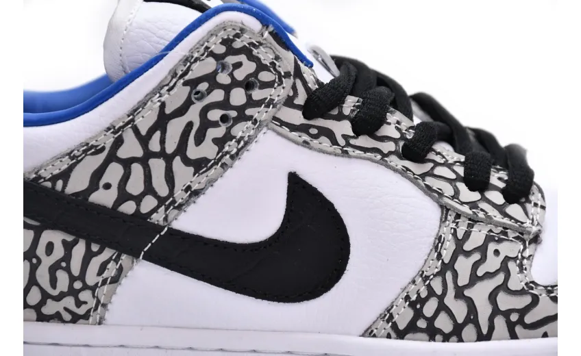 Bstsneaker- Nike Dunk Low Black White Blue CU1727-106 