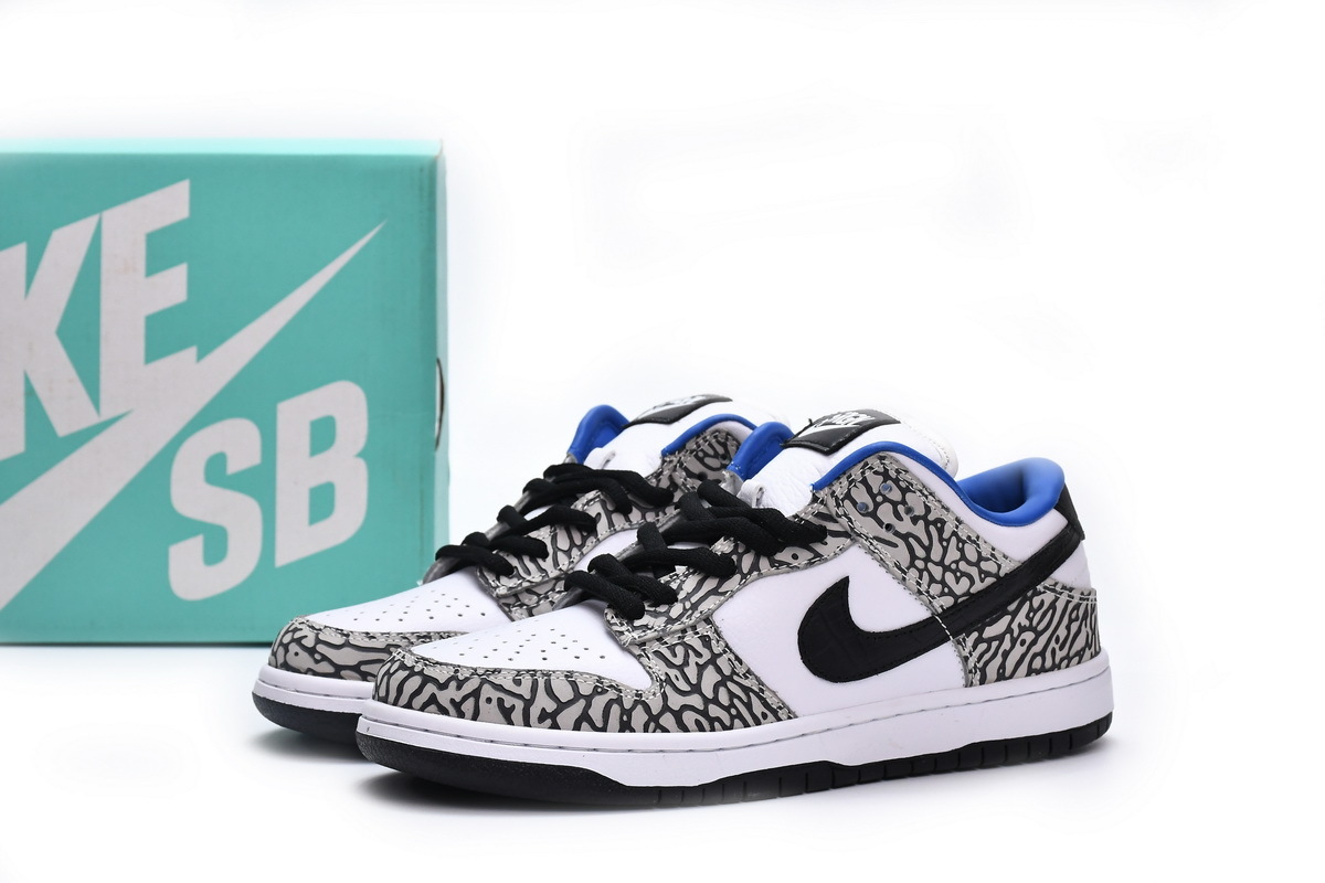 Bstsneaker- Nike Dunk Low Black White Blue CU1727-106 