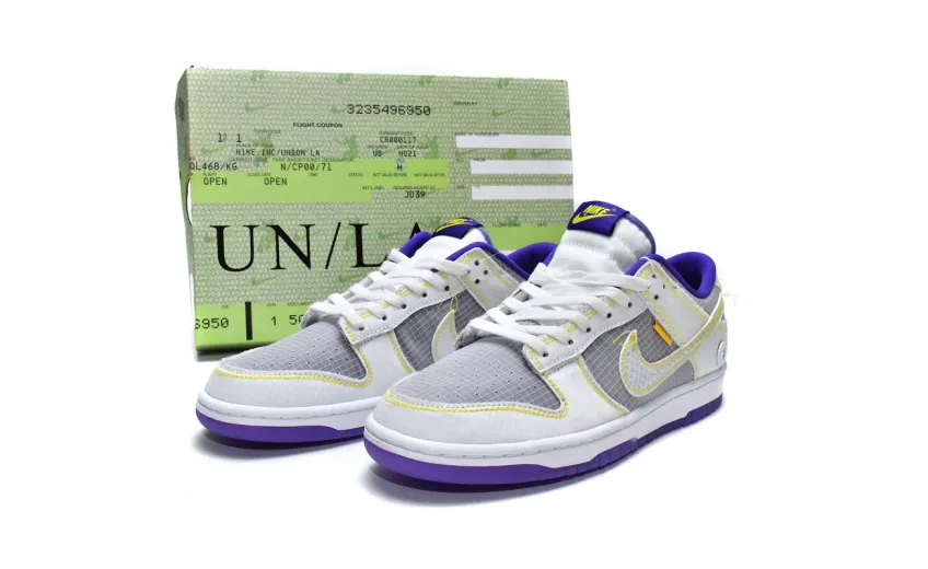 Bstsneaker- Nike Dunk Low Union Passport Pack Grey Purple DJ9649-500 