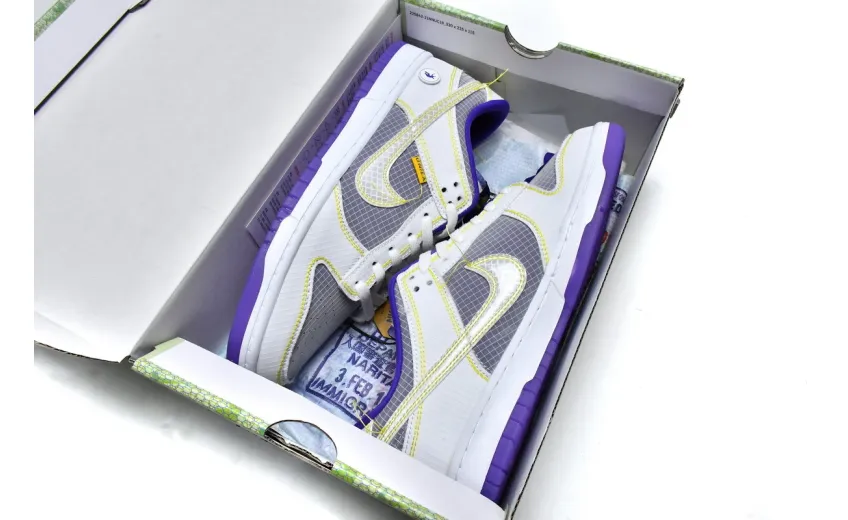 Bstsneaker- Nike Dunk Low Union Passport Pack Grey Purple DJ9649-500 