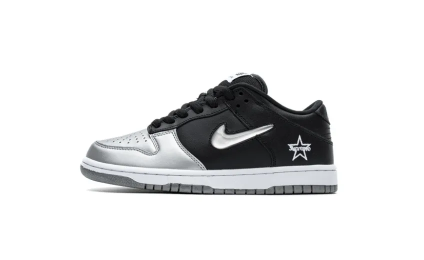 Bstsneaker- Nike SB Dunk Low Supreme Jewel Swoosh Silver CK3480-001 