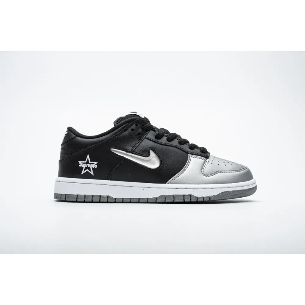 Bstsneaker- Nike SB Dunk Low Supreme Jewel Swoosh Silver CK3480-001 