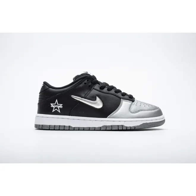 Bstsneaker- Nike SB Dunk Low Supreme Jewel Swoosh Silver CK3480-001 