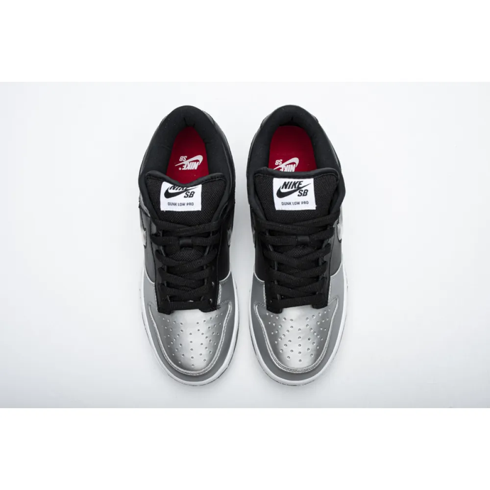 Bstsneaker- Nike SB Dunk Low Supreme Jewel Swoosh Silver CK3480-001 