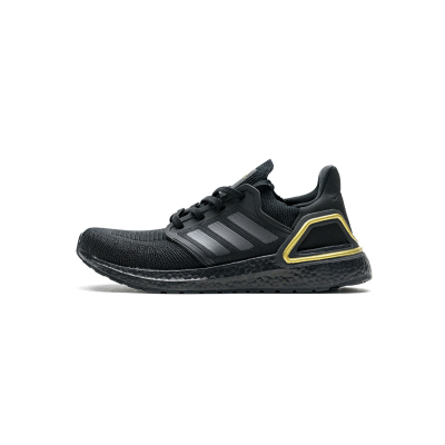  Adidas Ultra Boost 20 Core Black Gold Metallic EG0754 