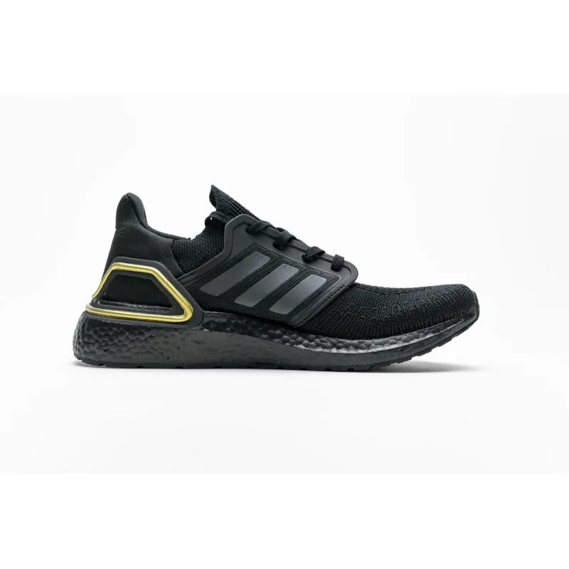  Adidas Ultra Boost 20 Core Black Gold Metallic EG0754 