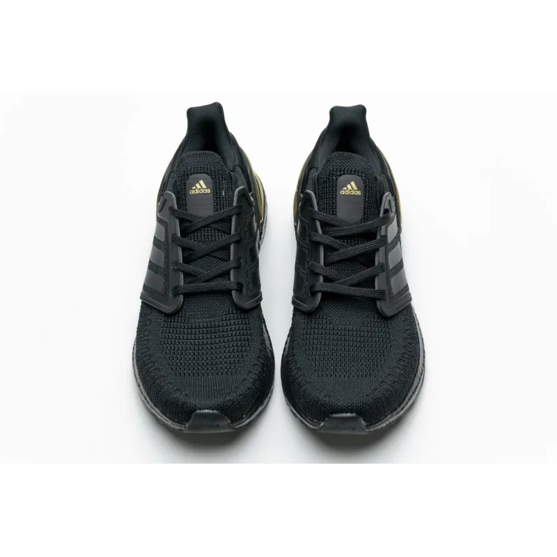  Adidas Ultra Boost 20 Core Black Gold Metallic EG0754 