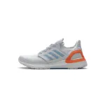  Adidas Ultra Boost 20 White Sharp Blue True Orange EG0768 