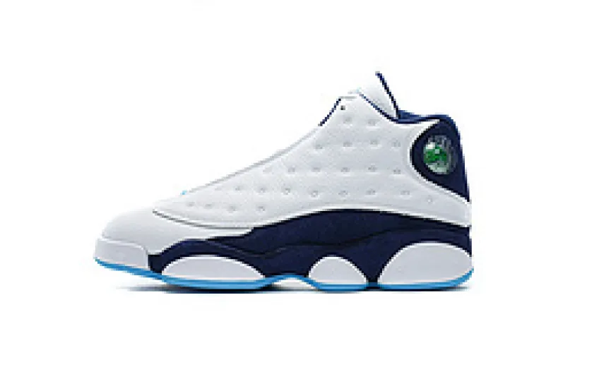 Bstsneaker- Air Jordan 13 Retro White Obsidian Powder Blue 414571-144  