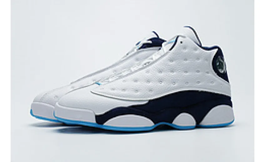 Bstsneaker- Air Jordan 13 Retro White Obsidian Powder Blue 414571-144  