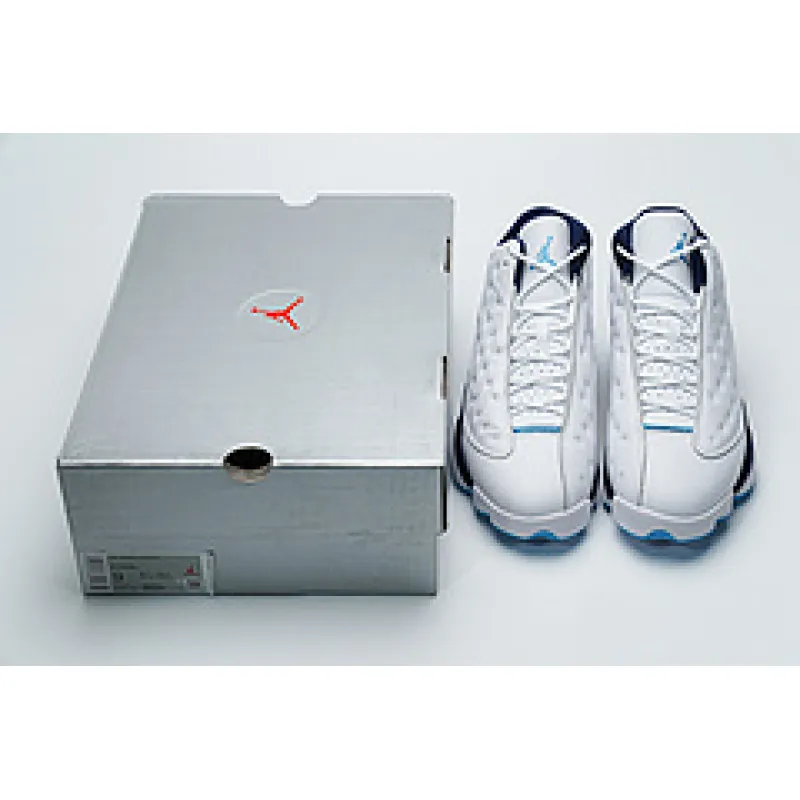 Bstsneaker- Air Jordan 13 Retro White Obsidian Powder Blue 414571-144  