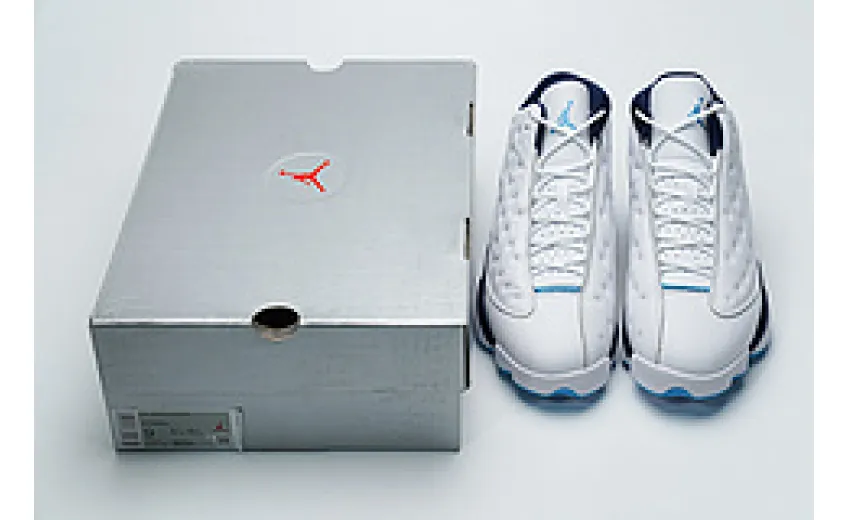 Bstsneaker- Air Jordan 13 Retro White Obsidian Powder Blue 414571-144  