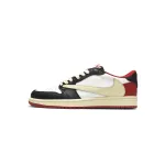  Air Jordan 1 Low Fragment Design x Travis Scott Black White Red DM7866-166 